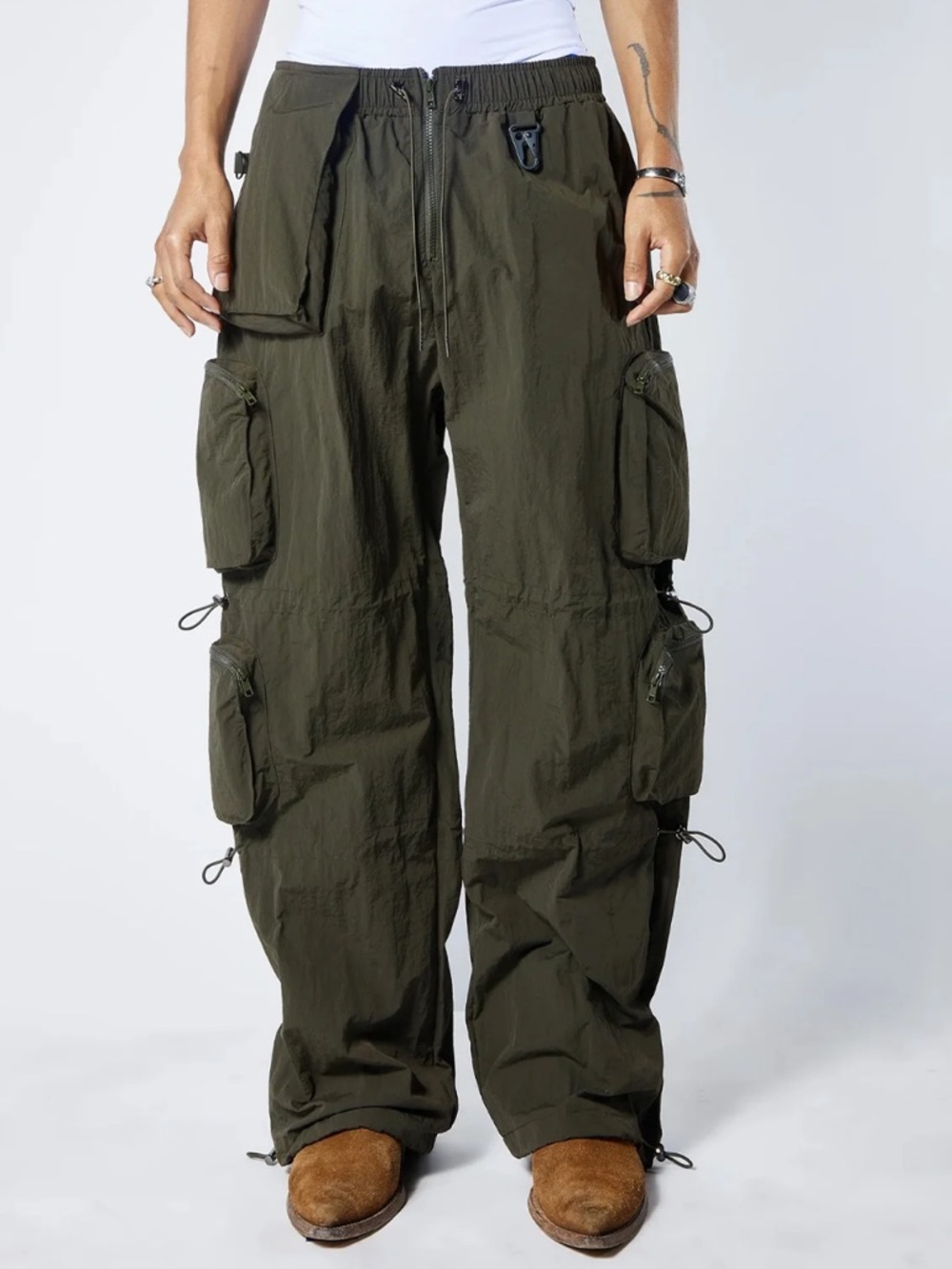 Kody Phillips Parachute Pants in Tan Size L